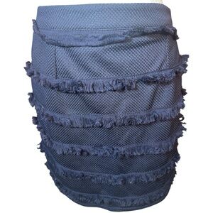 Romeo & Juliet Couture Black Ruffled Pencil Mini Skirt NWT